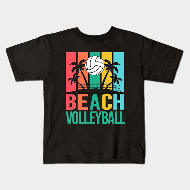 Beach Volleyball Kids T-Shirt by Delta V Art